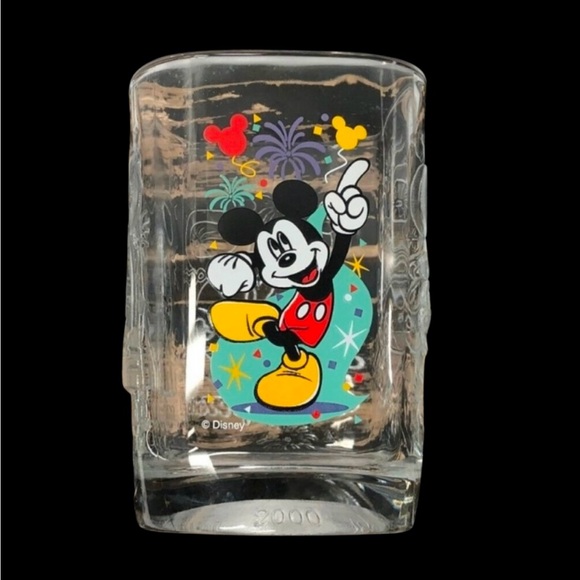 Disney McDonalds Magic Kingdom Glasses Mickey Mouse Mug Cup 2000 Collectible 5" - Picture 1 of 3